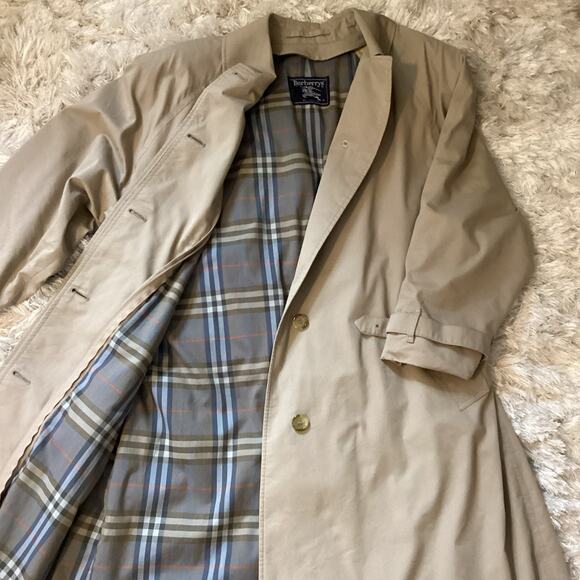 Burberrys Of London Trench Coat 16 X Long Nova Check Cotton Viscose Classic Vtg - Picture 1 of 14